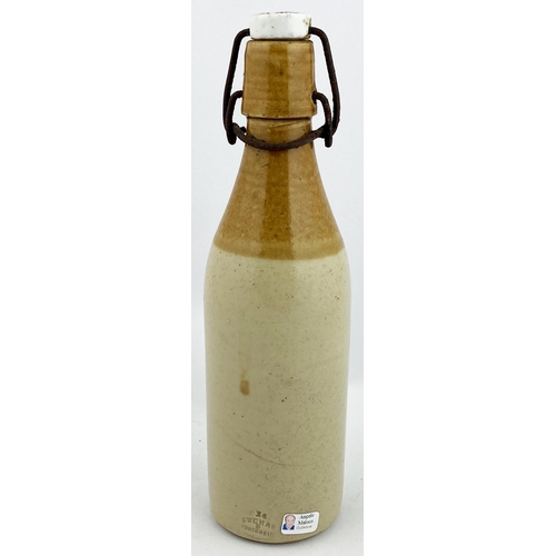 22 - MONTROSE GINGER BEER BOTTLE. 9ins tall, ch., original (transferred) intact swing stopper. JOHN DYE/ ... 