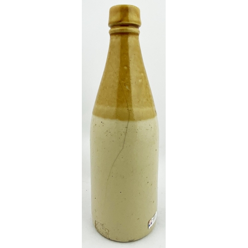 24 - ABERDEEN GINGER BEER BOTTLE. 9.8ins tall, ch., t.t., square blob lip (repaired). Oval bordered sepia... 