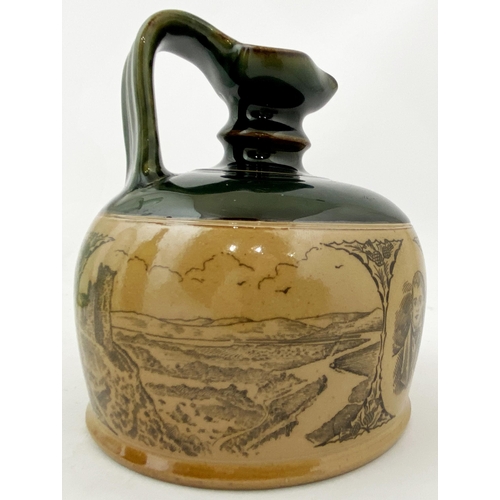 48 - JOHN DEWAR & SONS WHISKY JUG. (WG p53 B129). 5.5ins tall t.t., green top, rear handle. Two Robbie Bu... 