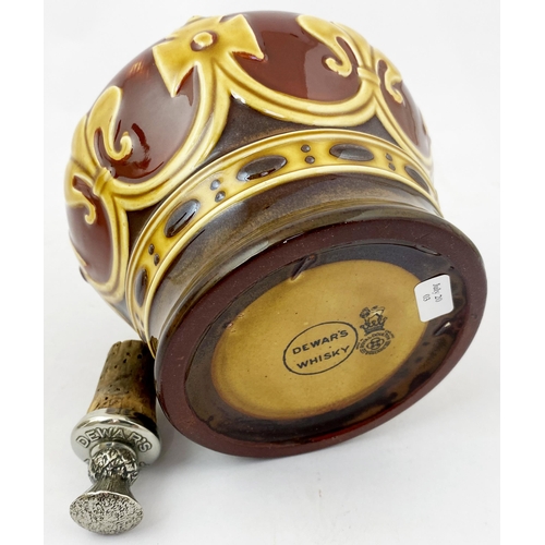 50 - CROWN KINGSWARE WHISKY JUG. JL p22. 6.5ins to thistle shaped stopper top (unscrews as a corkscrew), ... 