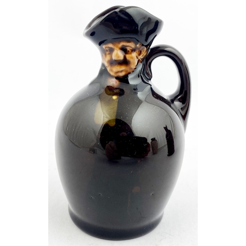 51 - WATCHMAN MINIATURE KINGSWARE WHISKY JUG. JL p53. 3.75ins tall. Bulbous form, well modelled & coloure... 