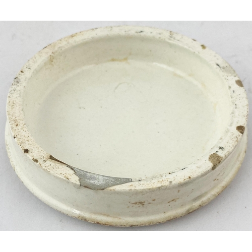 97 - GLOUCESTER POT LID. (APL p156). 3.9ins diam. STEPHENS POTTED FISH AND MEATS. Large central factory p... 