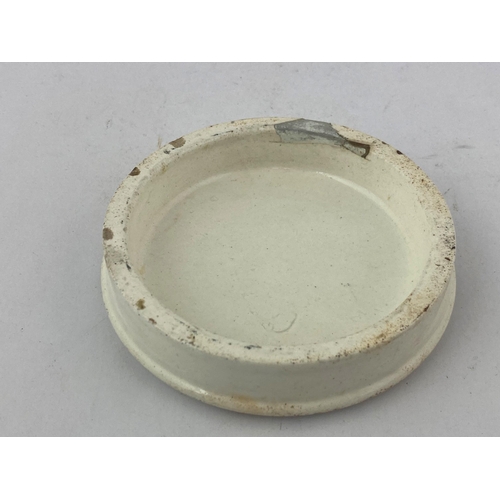 97 - GLOUCESTER POT LID. (APL p156). 3.9ins diam. STEPHENS POTTED FISH AND MEATS. Large central factory p... 