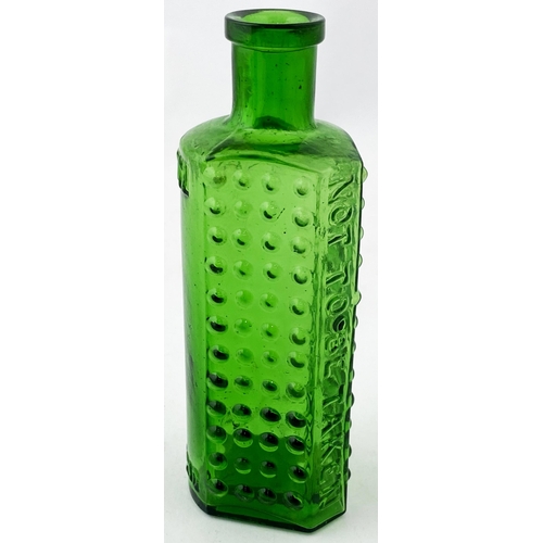 162 - TAYLORS PATENT POISON. 5.1ins tall. Bright emerald green. NOT TO BE TAKEN vertically down front thin... 