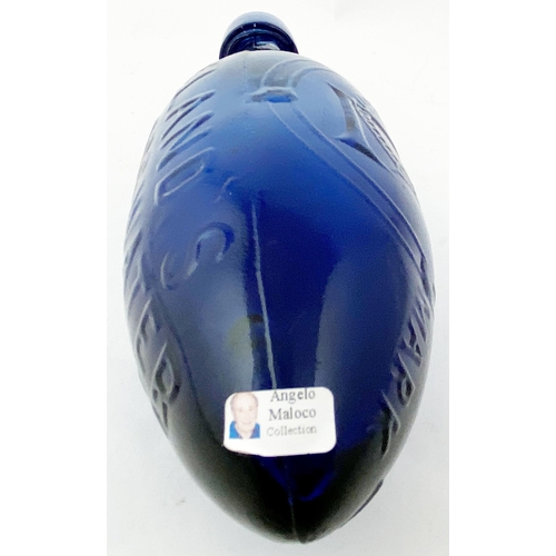 179 - NEWCASTLE BLUE CLASS HAMILTON BOTTLE. (p43 Nothing But the Blues). 9.5ins long. Strong cobalt blue g... 