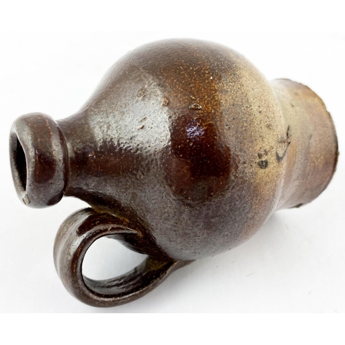 184 - MINIATURE EARLY LONDON HANDLED FLAGON. 4.7ins tall. A truly wonderful small size,. c. 1780-1820, sal... 