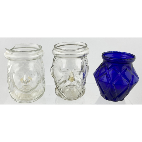 364 - NIGHT LIGHT GROUP. Largest 4ins. Clear glass King & Queen figural & various colours & styles. Damage... 