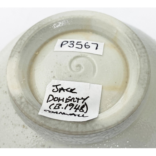 583 - JACK DOHERTY STUDIO POTTERY BOWL. 3ins tall, 4.5ins diam, stoneware. Mousehole (Cornwall) circular b... 