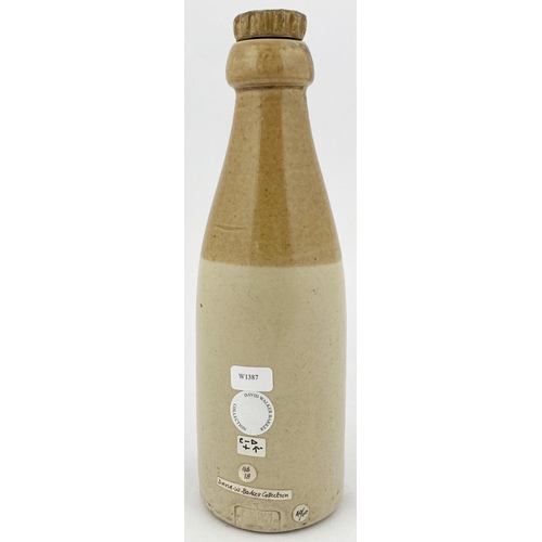 166 - DURHAM & SUNDERLAND GINGER BEER. 8.4ins tall, ch., t.t., screw lip with original transferred pottery... 