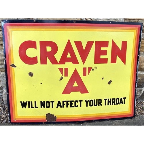 171 - CRAVEN A ENAMEL SIGN. 39.5 x 30.2ins. Strong colours overall, few facial dings, plus enamel flake ne... 