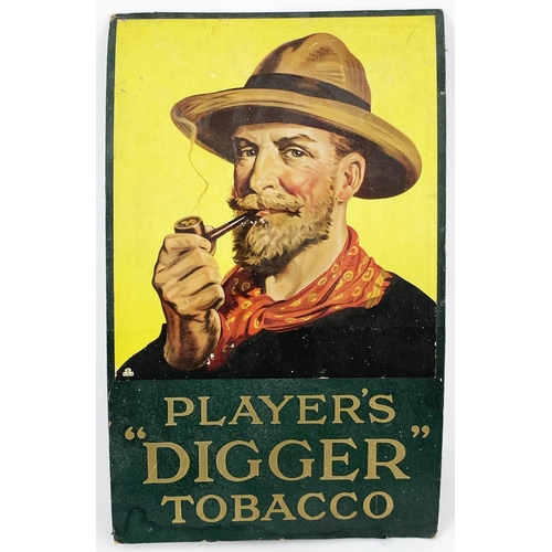 183 - PLAYERS DIGGER TOBACCO STAND UP COUNTER TOP CARD ADVERTISEMENT. 12 x 7.5ins. Large pictorial of bear... 