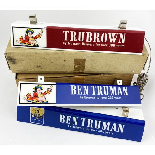 138 - BEN TRUMAN & TRUBROWN ELECTRIC SHELF EDGES. Two blue Ben Truman & one deep red Trubrown. Never used.... 