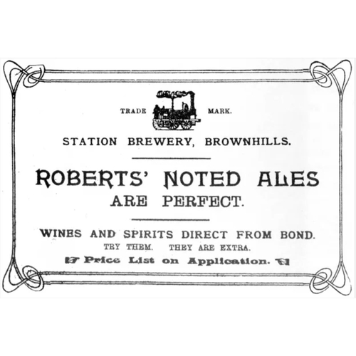 17 - WILLIAM ROBERTS STATION BREWERY BROWN HILLS. 4.6ins tall. Presenting an absolute gem of a beer jug r... 