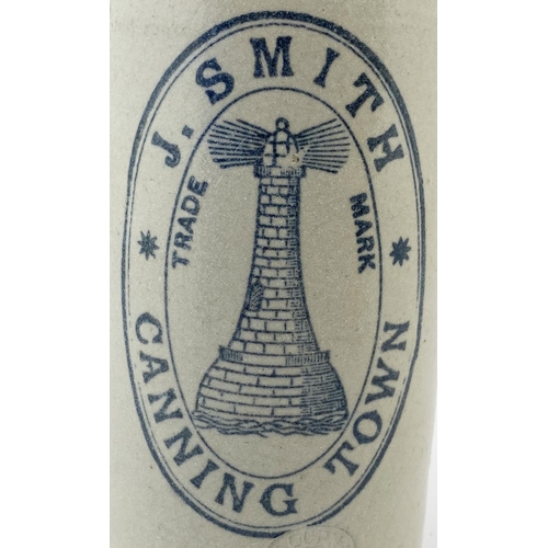 3 - J SMITH CANNING TOWN GINGER BEER BOTTLE. 6.6ins tall. Couple of very tiny shoulder nicks, otherwise ... 