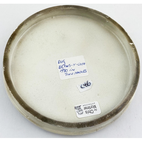 50 - BOMBAY ARECA NUT POT LID. 4ins diam. Black transfer ARECA OR SUPARI NUT/ TOOTH PASTE/ KEMP & CO LIMI... 