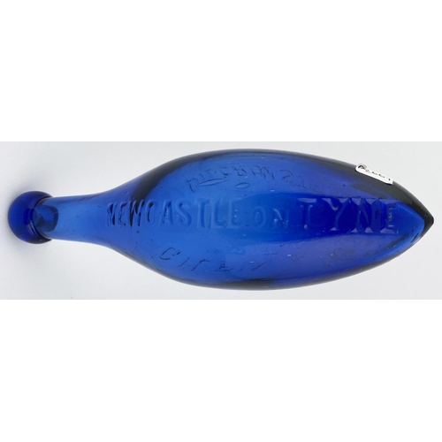 65 - NEWCASTLE ON TYNE HAMILTON. Blues book p82. 9.5ins tall. A good deep cobalt blue. 10oz capacity. Emb... 