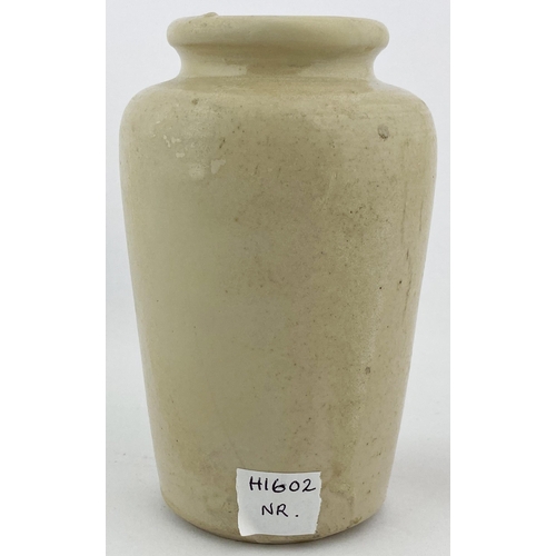 110 - BROUGHTY FERRY CREAM POT. 4.5ins tall. Black transfer PURE FRESH CREAM/ FROM/ J.S. PEDDIE etc. Cow p... 