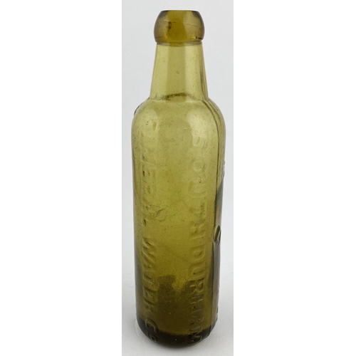 131 - LIVERPOOL VALLETS PATENT BOTTLE. 8.75ins. Amber glass. mbossed VALLETS/ PATENT/ LIVERPOOL (stopper p... 