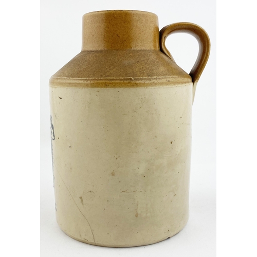 74 - STRANRAER BULK CREAM POT. 7.6ins tall, t.t., rear handle. Straight sides with angular shoulder and s... 