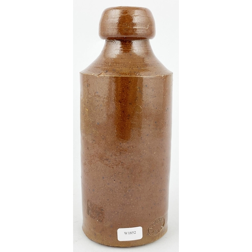 147 - SAMPLE JOSEPH BOURNE & SON GINGER BEER BOTTLE. 6.6ins tall, std., all over mid brown salt glaze. Lar... 