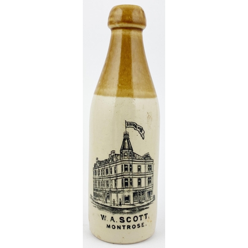 148 - MONTROSE J W A SCOTT GINGER BEER BOTTLE. 8.8ins tall, ch., t.t., blob lip. All time Scottish classic... 