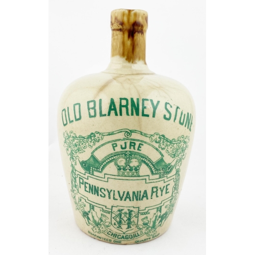 215 - PENNSYLVANIA RYE WHISKY JUG. 7.8ins tall. Not recorded in WG - very much in the style of a Cruiskeen... 