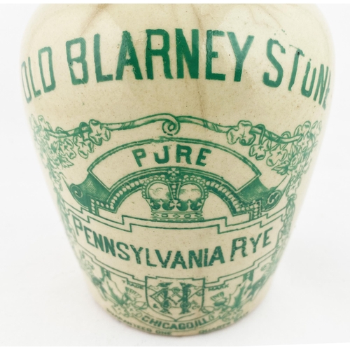 215 - PENNSYLVANIA RYE WHISKY JUG. 7.8ins tall. Not recorded in WG - very much in the style of a Cruiskeen... 