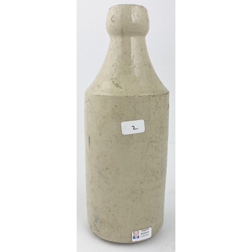 203 - J BARSANTI HAMILTON GINGER BEER BOTTLE. 7.4ins tall. Taller than normal std, screw lip, off white bo... 