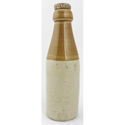 205 - ANDREW ECKFORDS HAWICK GINGER BEER BOTTLE. 8.5ins tall, ch., t.t., original ceramic lettered stopper... 