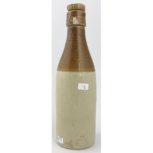 207 - MOIR & SONS MONTROSE GINGER BEER BOTTLE. 9.1ins tall, ch., t.t., lettered screw stopper (original ce... 