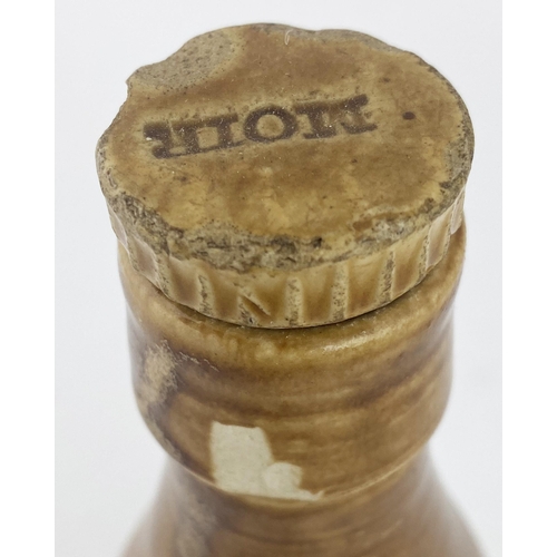 207 - MOIR & SONS MONTROSE GINGER BEER BOTTLE. 9.1ins tall, ch., t.t., lettered screw stopper (original ce... 