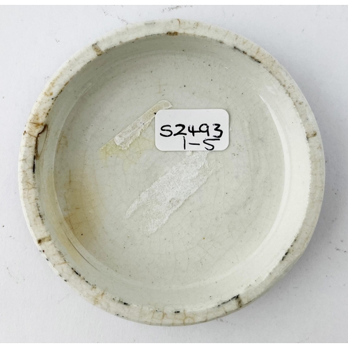 342 - CHESTER POT LID. 2.75ins diam. George W Shrubsole. Staining & minor nibble.