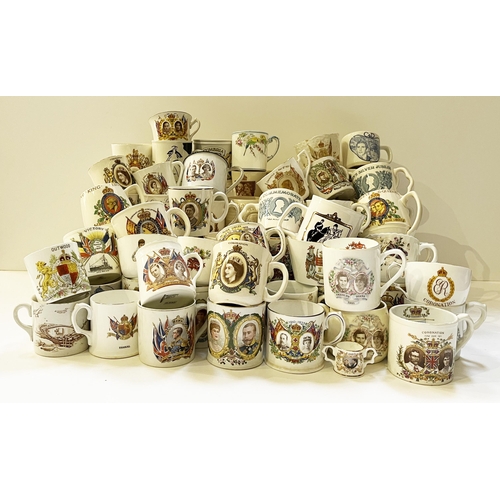 468 - COMMEMORATIVE CUPS GROUP. Tallest 3.5ins. A wide variety mainly Royal Family plus others. Base p.m. ... 