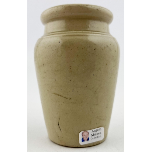 501 - SCOTTISH GREEN PRINT CREAM POT. 3.75ins tall. Scottish Pure, Buddised Cream.