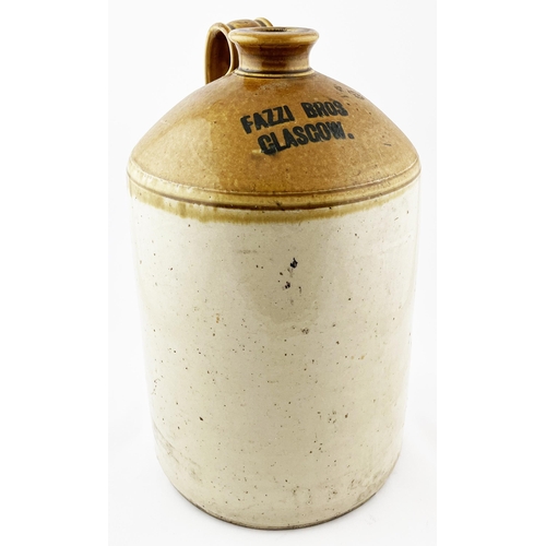 579 - GLASGOW FLAGON. 14.5ins tall. Fazzi Bros, rear handle. Surface wear. 9/10 Unsuitable for p+p