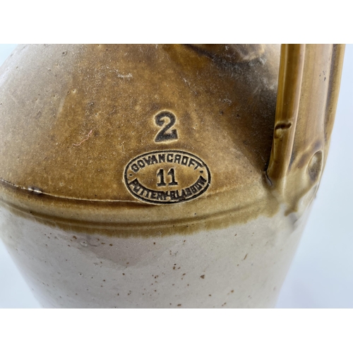 579 - GLASGOW FLAGON. 14.5ins tall. Fazzi Bros, rear handle. Surface wear. 9/10 Unsuitable for p+p