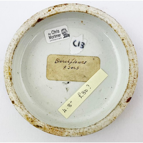 679 - GREAT YARMOUTH BLOATER PASTE POT LID. 3.75ins diam. Blanchflower with boat pict to centre & coat of ... 