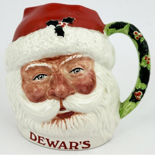 21 - DEWARS JUGS TRIO. Tallest 4.5ins. All slightly different designs of Father Christmas. ONLY THE BEST ... 