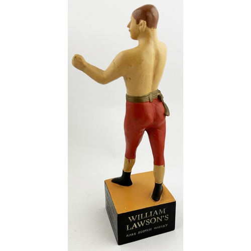 63 - WILLIAM RAWSONS RARE SCOTCH WHISKY ADVERTISING STATUETTE. 14ins tall, rubberoid. S1274 Period dresse... 