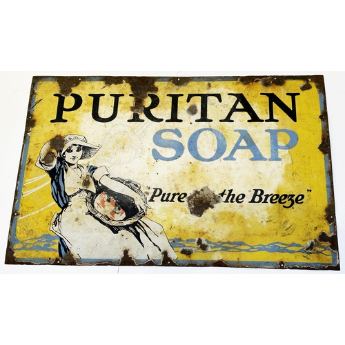 194 - PURITAN SOAP ENAMEL SIGN. 36 x 24ins. Lot withdrawn.