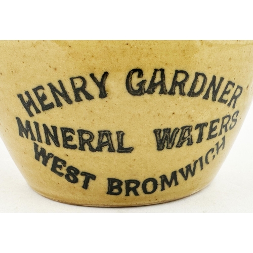 208 - WEST BROMWICH MINERAL WATERS JUG. 3.25ins tall. T. t., rear handle, black transfer. HENRY GARDNER/ M... 