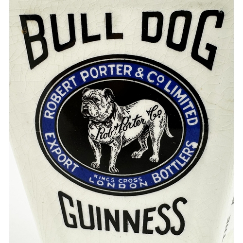 288 - BULLDOG GUINNESS DOULTON MADE WATER JUG. 4.25ins tall. Diamond shaped water jug, integrated handle &... 