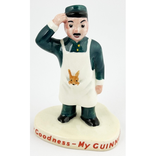 295 - GUINNESS ZOOKEEPER PROMOTIONAL MINIATURE FIGURE. 4ins tall. White overalls with green under shirt, t... 