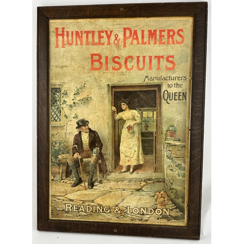 306 - HUNTLEY & PALMERS READING & LONDON FRAMED SHOWCARD. 25.25 x 18.25ins. Shown here minus frame. Large ... 