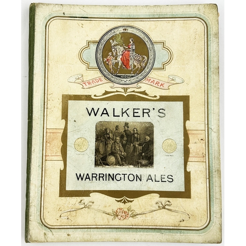 332 - WALKERS WARRINGTON ALES HARDBACK PROMOTIONAL BOOK. 8.8 x 11.7ins. An interesting item containing goo... 