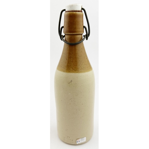 14 - JOHN HUNTER PETERHEAD GINGER BEER BOTTLE. 9.2ins tall, ch., t.t., square swing stopper type lip - or... 