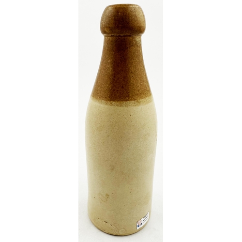 16 - EXCELSIOR BRAND GLASGOW GINGER BEER BOTTLE. 7.8ins tall, ch., t.t., cork blob lip. A particularly we... 