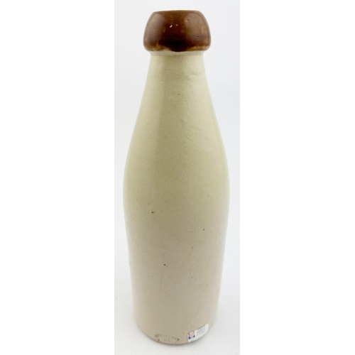 17 - JOHN WALKER FRASERBURGH GINGER BEER BOTTLE. 8.4ins tall, ch., all white body, brown blob cork lip. V... 