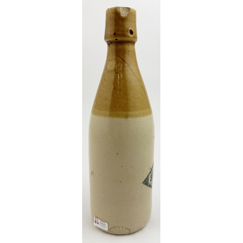 140 - SANGS ABERDEEN GINGER BEER BOTTLE. 8.5ins tall, ch., t.t., square swing stopper type lip - flake to ... 