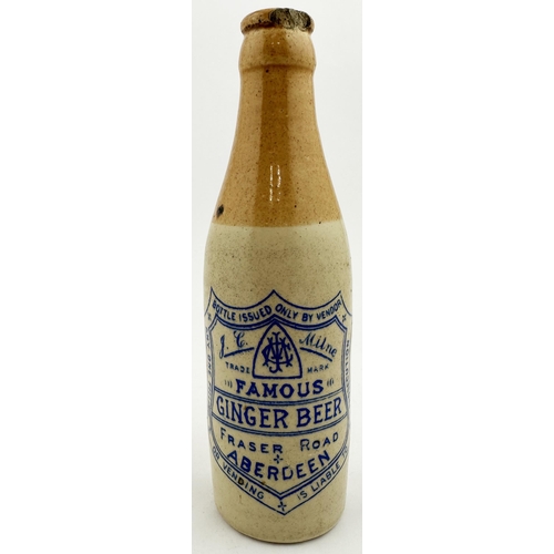 144 - ABERDEEN SPLIT SIZE GINGER BEER. 7.4ins tall, ch., t.t. (unusual orangey tan), c.c. (chipped). Bucha... 